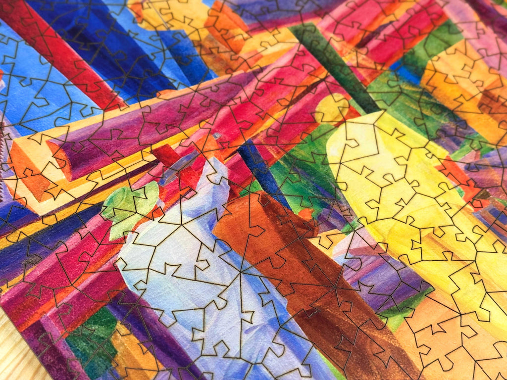 Wooden shaped puzzle "Sawyers. Oleksandr Bogomazov" 300 elements