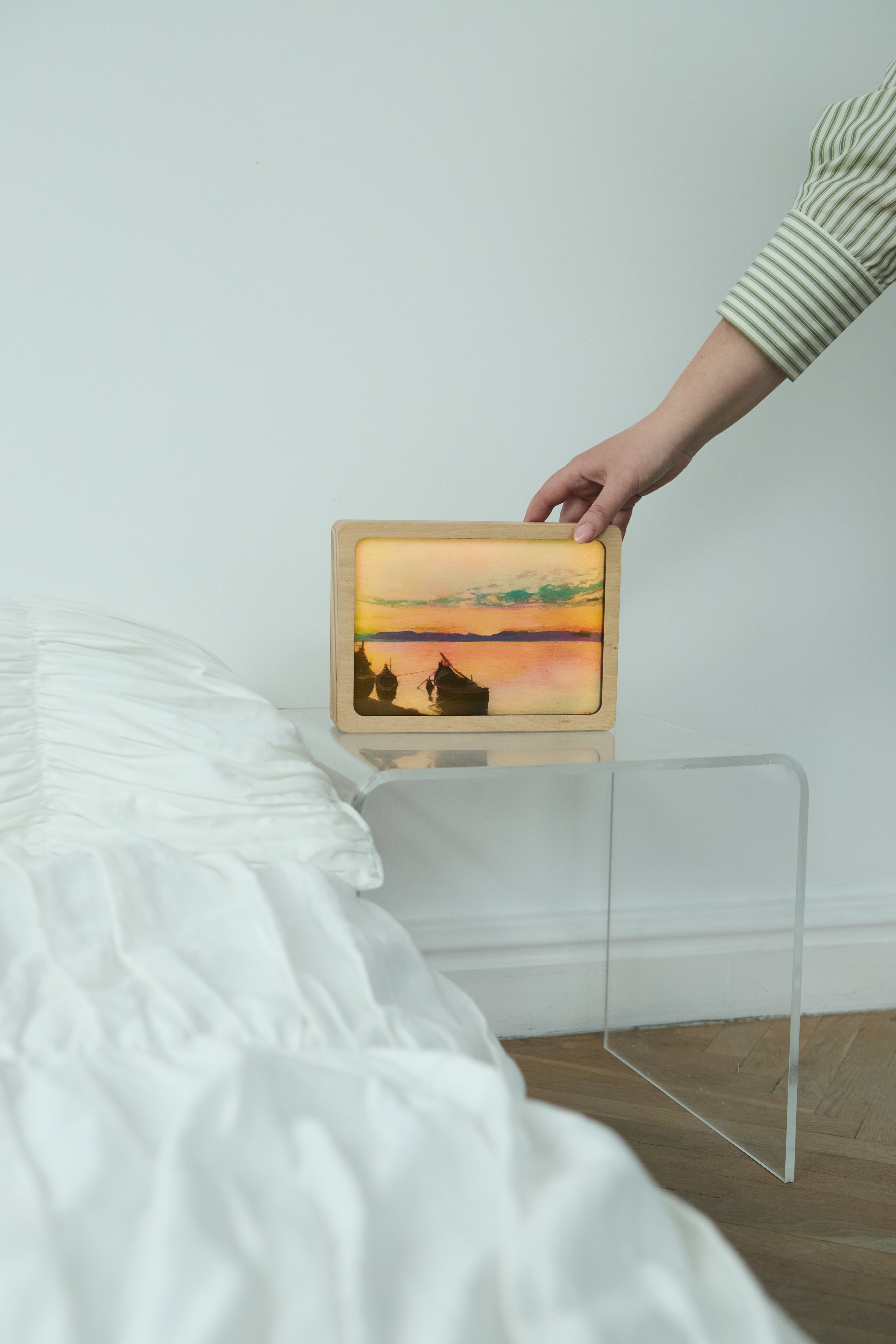 Art Lamp "Sunset. Boats on the Shore. Ivan Trush"