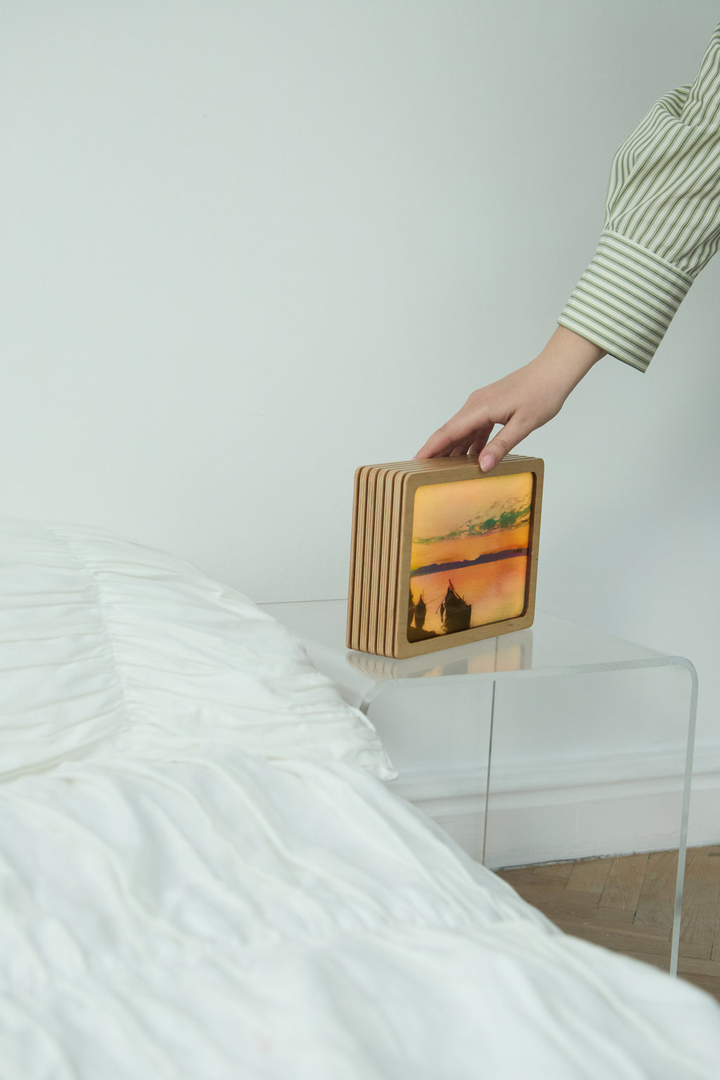 Art Lamp "Sunset. Boats on the Shore. Ivan Trush"