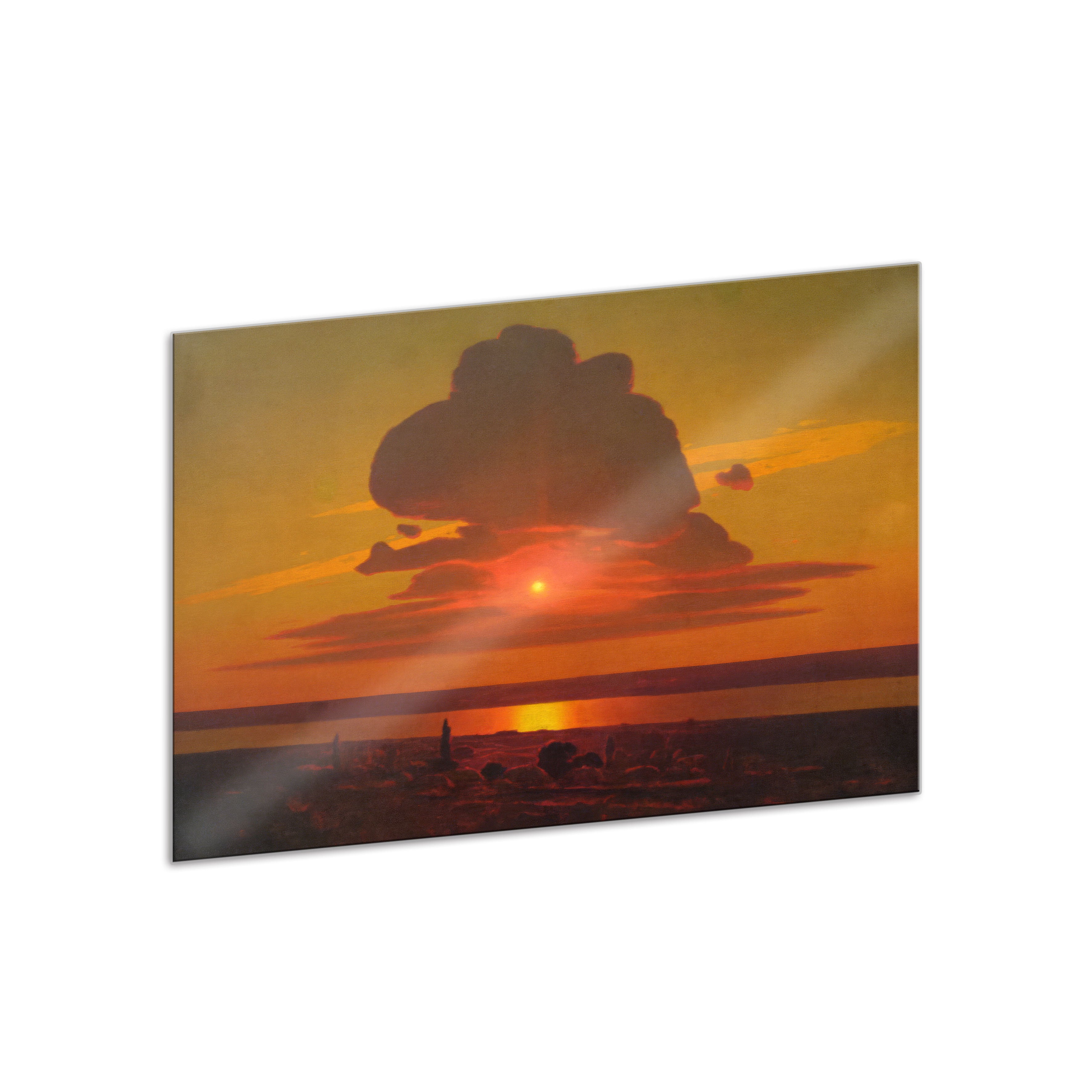 Interchangeable panel for art lamp "Red Sunset on the Dnieper. Arkhyp Kuindzhi"