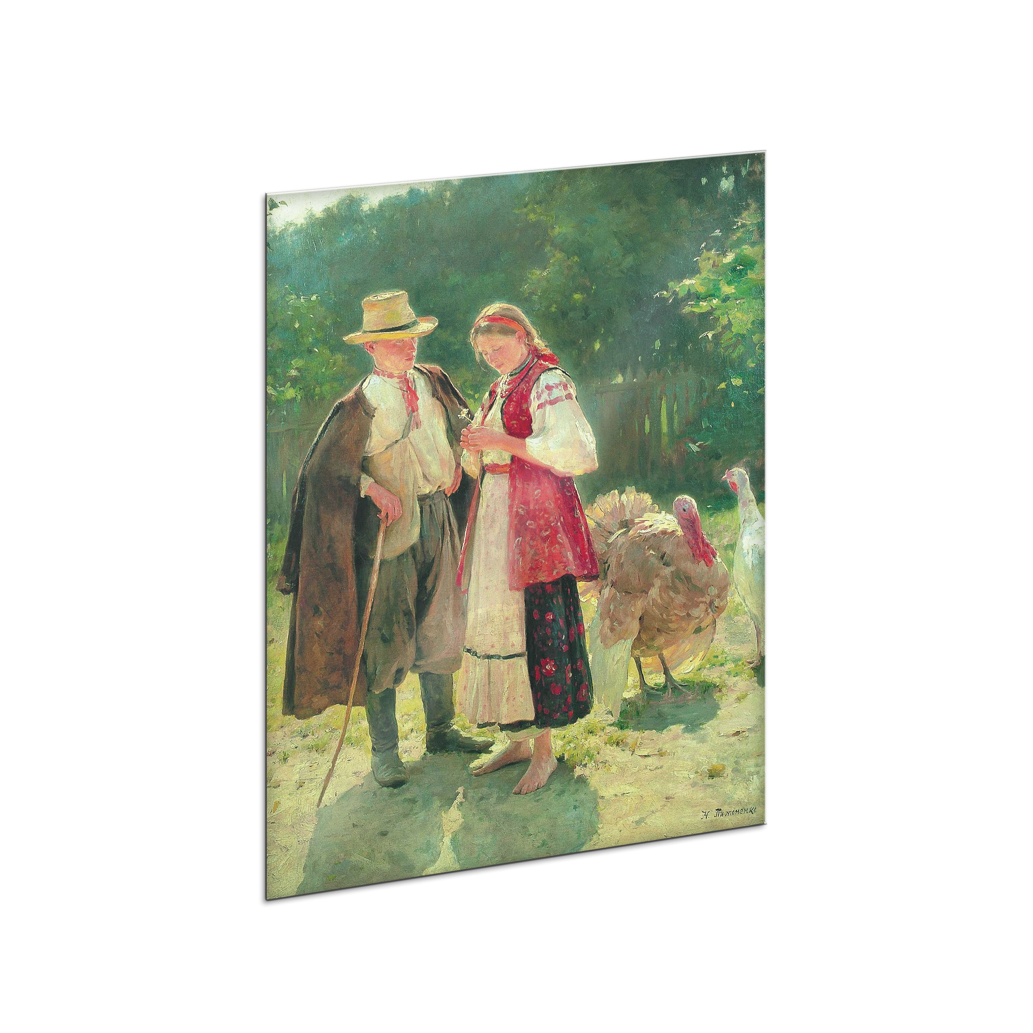 Interchangeable panel for art lamp "Idyll. Mykola Pymonenko"
