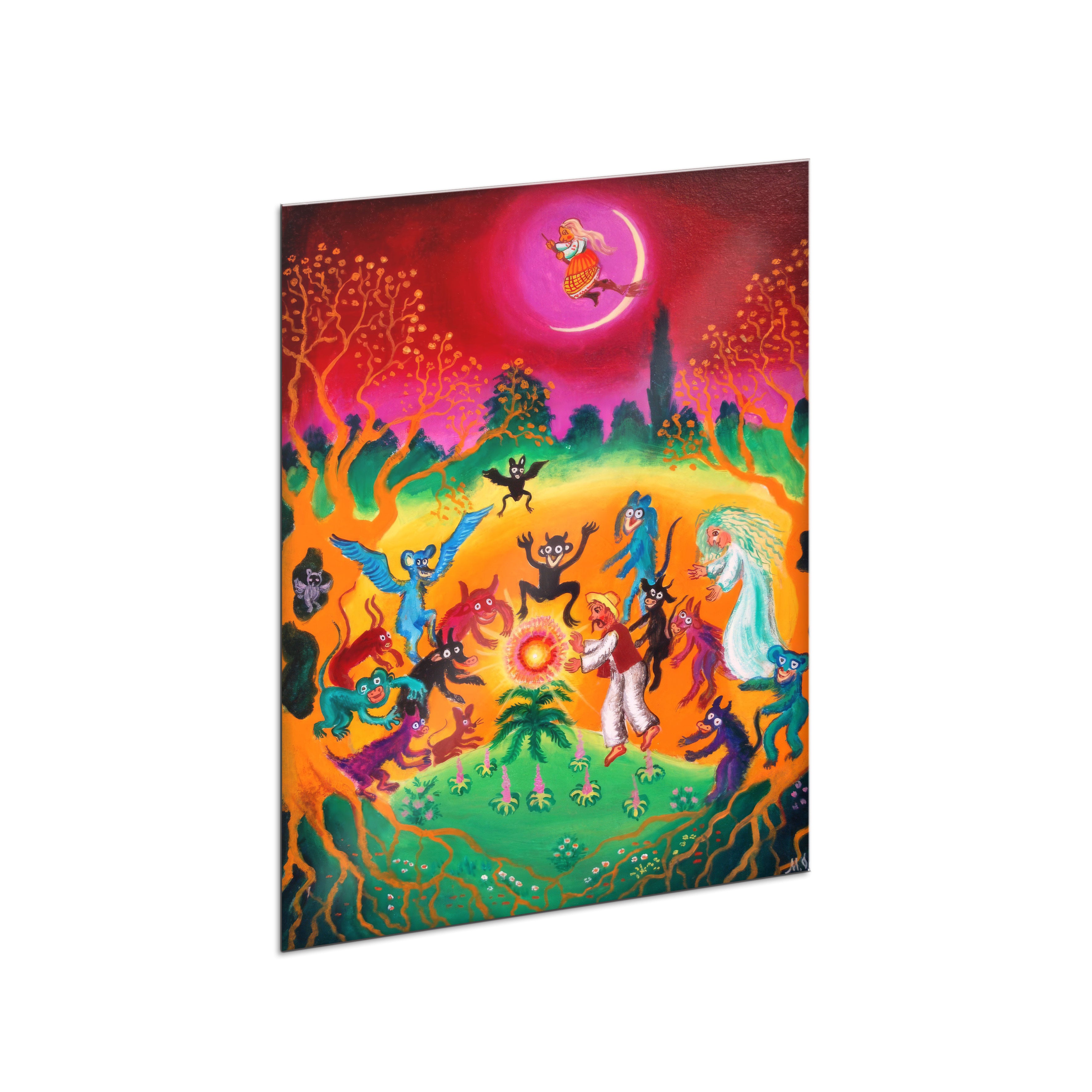 Interchangeable panel for art lamp "Fern Blooms. Mykhailo Onatsko"