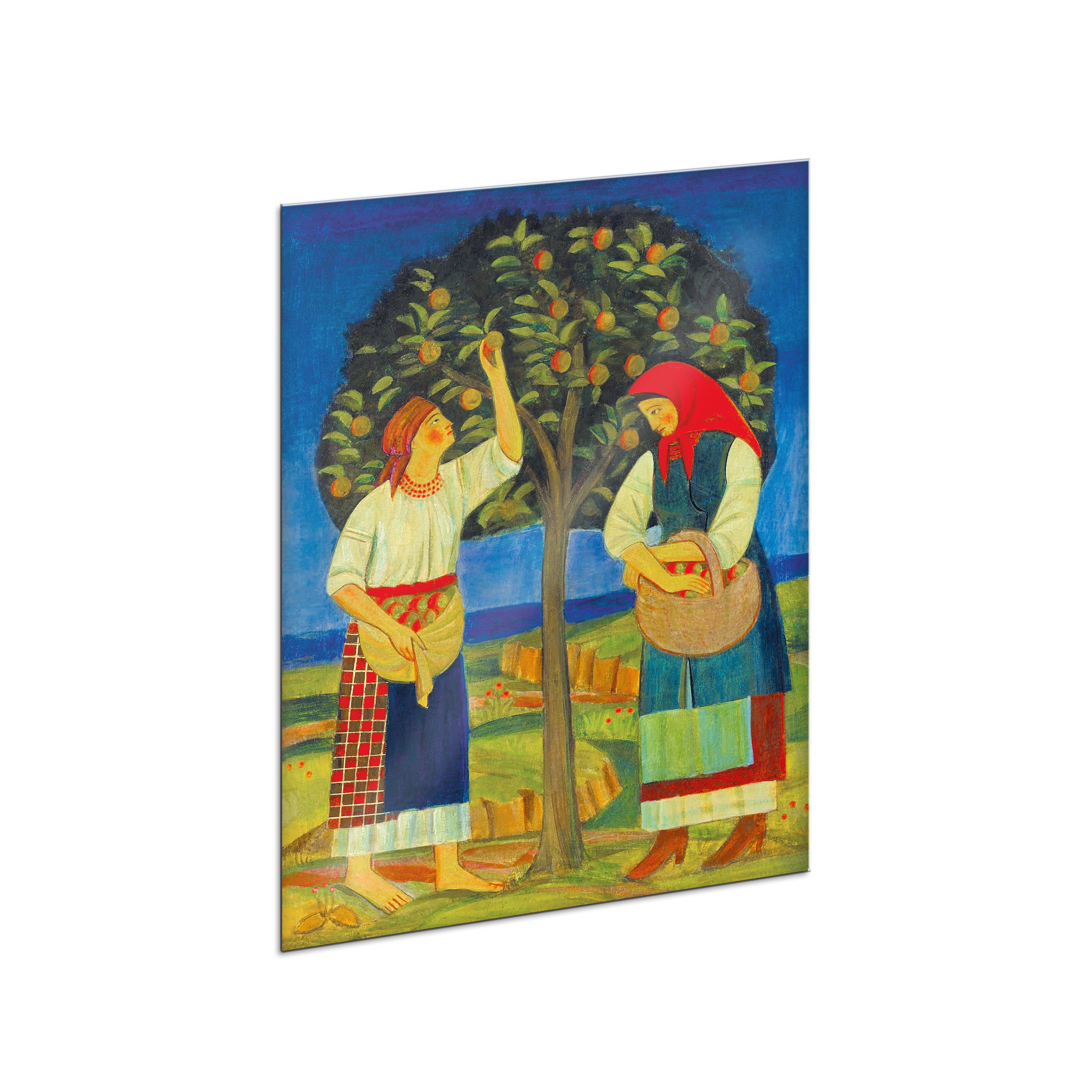 Interchangeable panel for art lamp "Women by the Apple Tree. Tymko Boichuk"